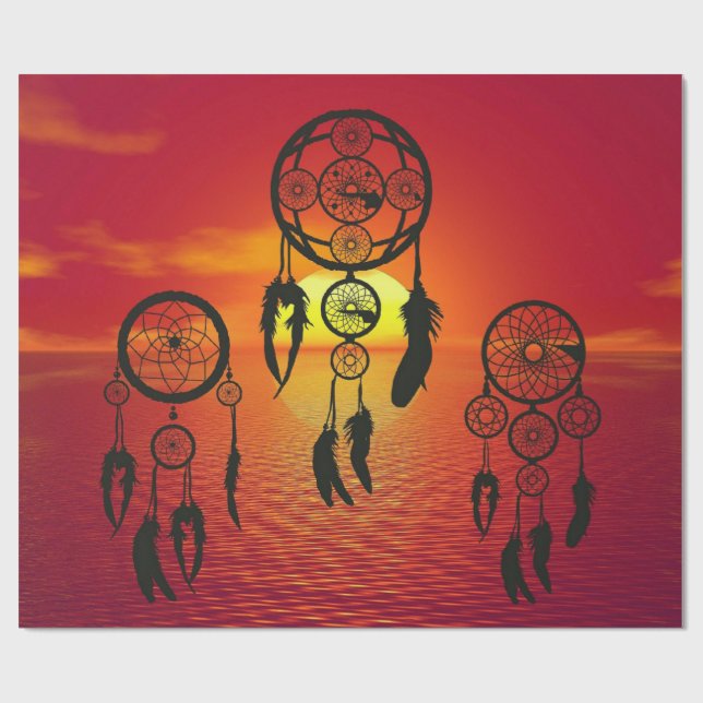 Dreamcatcher Sunset Wrapping Paper (Flat)