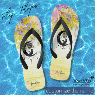 Dreamcatcher with cat Follow your dreams beach Thongs