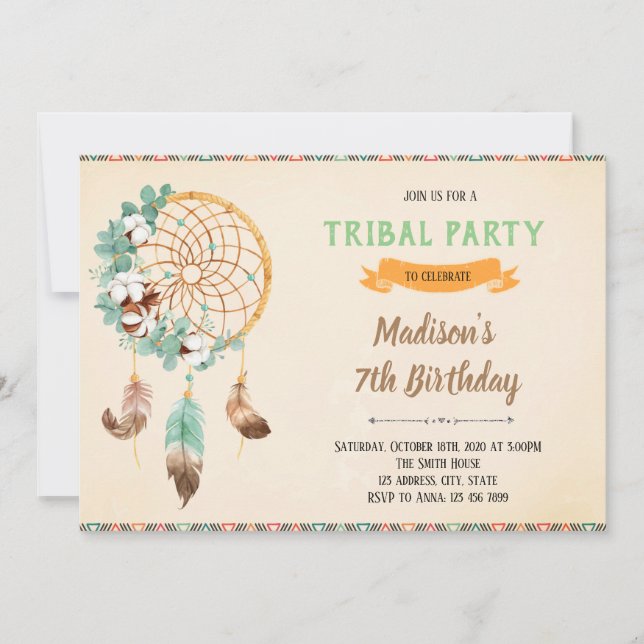 Dreamcatcher young wild and three invitation (Front)
