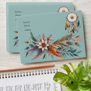 Dreamcatchers in a Bohemian theme Envelope