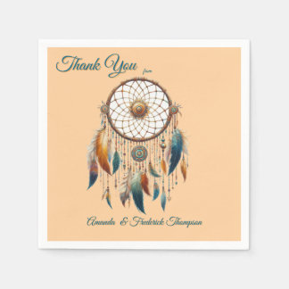 Dreamcatchers in a Bohemian theme Napkin