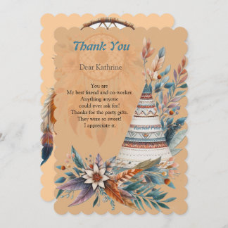 Dreamcatchers in a Bohemian theme Thank You Card