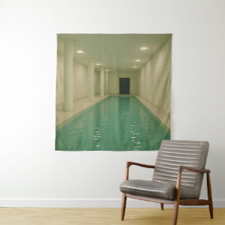 Dreamcore Liminal Pool – Surreal Eerie Backroom Tapestry