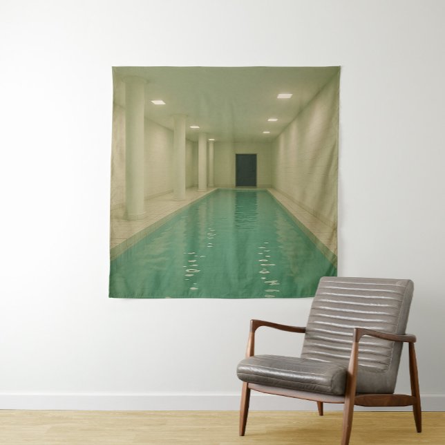 Dreamcore Liminal Pool – Surreal Eerie Backroom Tapestry (Creator Uploaded)