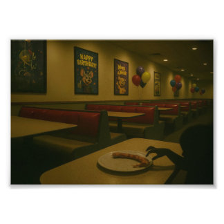 Dreamcore Restaurant with Entity – Liminal Surreal Photo Print