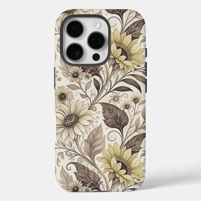 Dreamed Sunflowers Art Nouveau Case-Mate iPhone Case (Back)