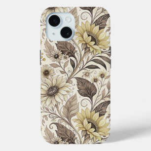 Dreamed Sunflowers Art Nouveau iPhone 15 Case