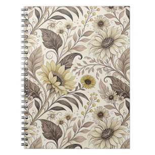 Dreamed Sunflowers Art Nouveau Notebook