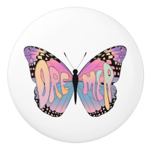 Dreamer Butterfly Vibes Ceramic Knob
