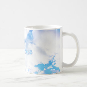 Dreamer Puffy White Clouds and Blue Sky Coffee Mug