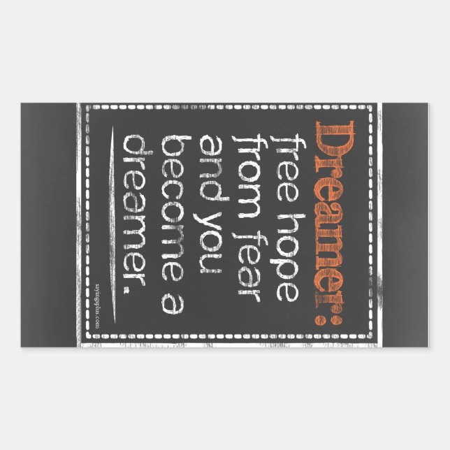 Dreamer Rectangular Sticker (Front)