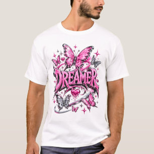 Dreamer Y2K Pink Liquid Chrome T-Shirt