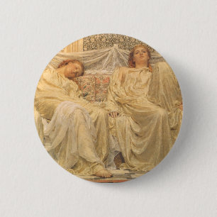 Dreamers by Albert Joseph Moore, Victorian Art 6 Cm Round Badge