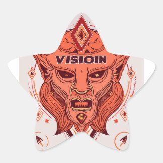Dreamer's Horizon: Inspirational Vision Quotes Star Sticker