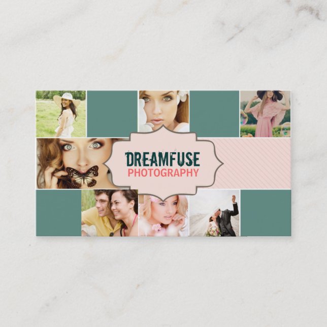 Dreamfuse 7 Photo Custom Business Card (Front)