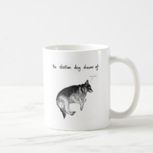 Dreaming alsatian coffee mug