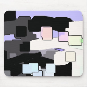 "Dreaming Blue" Geometric Art Mouse Pad