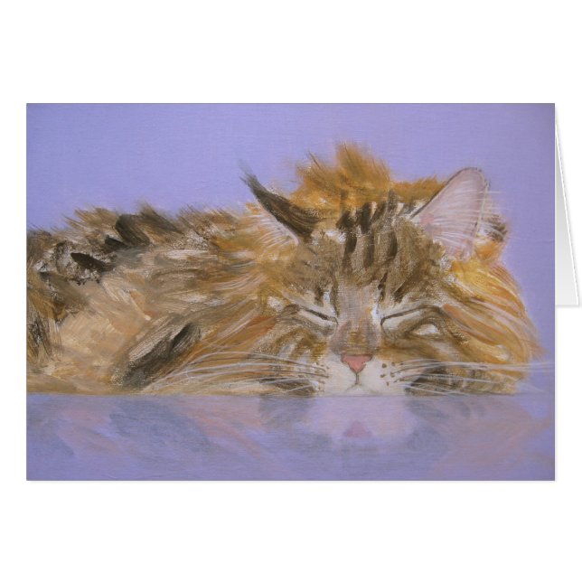 Dreaming Cat Card (Front Horizontal)