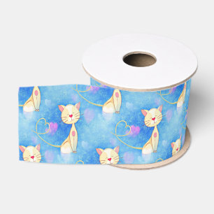 Dreaming Cat Grosgrain Ribbon