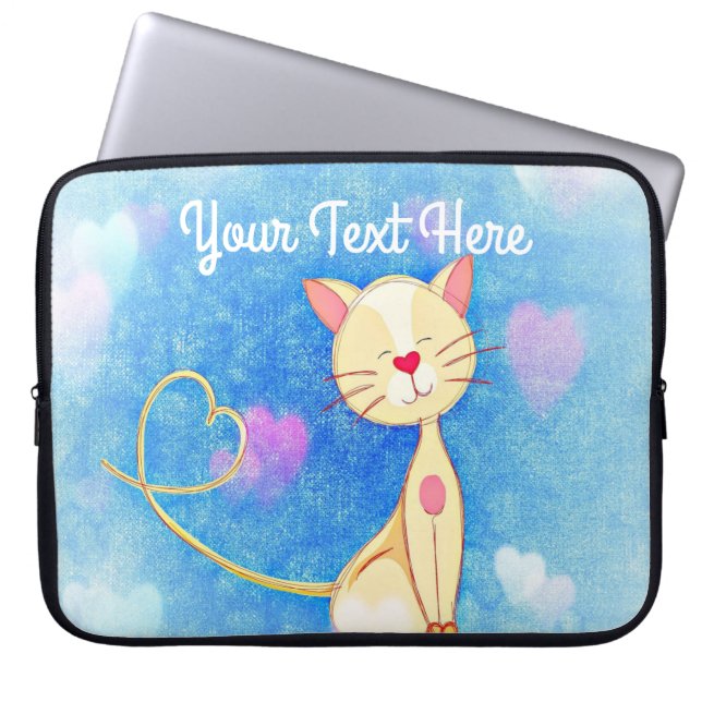 Dreaming Cat Laptop Sleeve (Front)