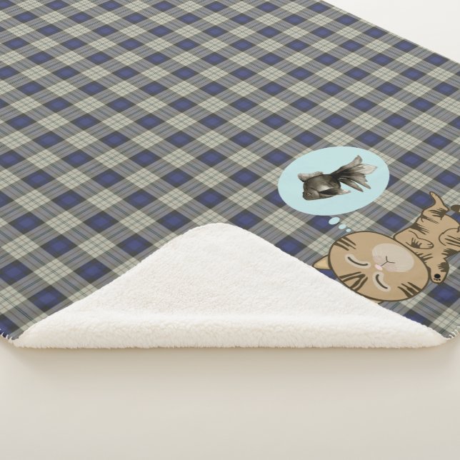 Dreaming cat sherpa blanket (3/4)