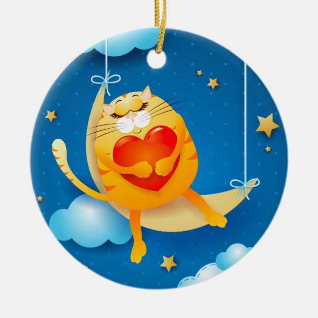 Dreaming Ceramic Ornament (Front)