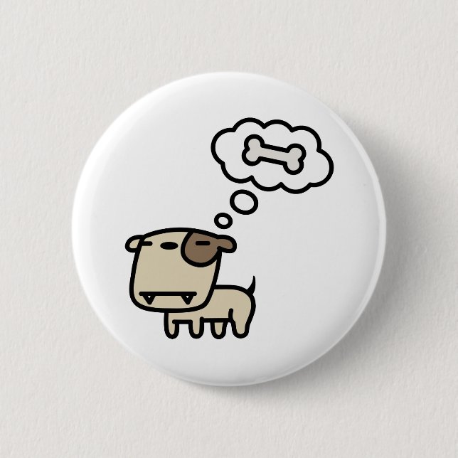 Dreaming Dog 6 Cm Round Badge (Front)