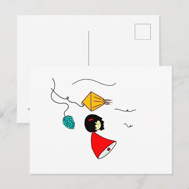 Dreaming Girl Postcard (Front/Back)