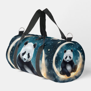 Dreaming in Moonlight: Panda's Celestial Serenade Duffle Bag