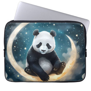 Dreaming in Moonlight: Panda's Celestial Serenade Laptop Sleeve