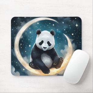 Dreaming in Moonlight: Panda's Celestial Serenade Mouse Pad