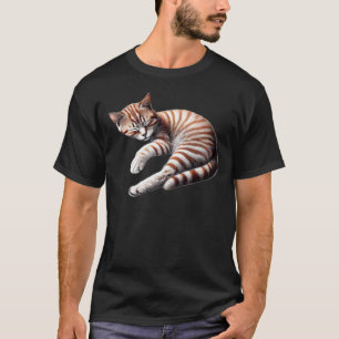 Dreaming in Orange – Relaxed Tabby Cat T-Shirt