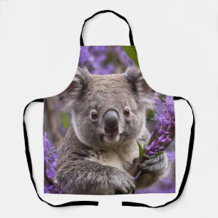 "Dreaming in Purple: A Koala in a Jacaranda Tree Apron