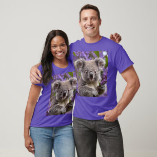 "Dreaming in Purple: A Koala in a Jacaranda Tree T-Shirt