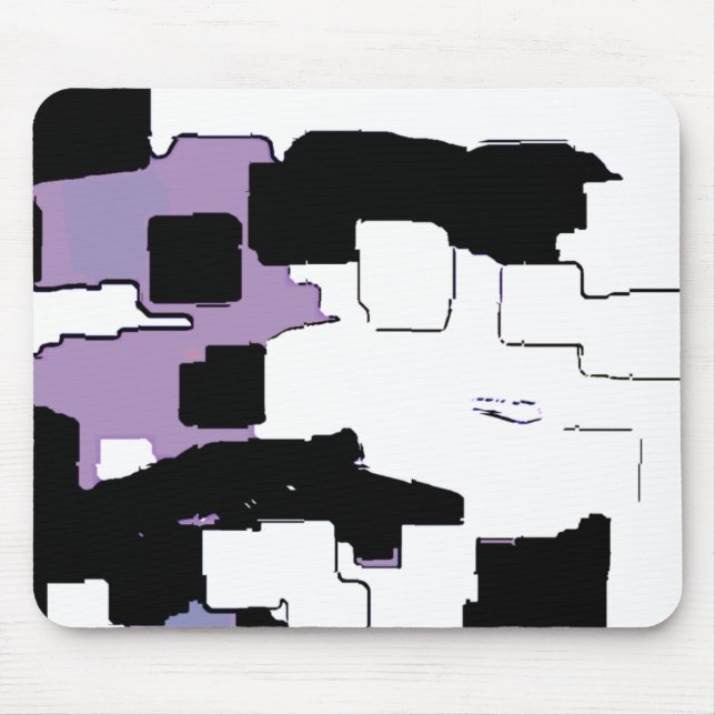 "Dreaming in Purple" Geometric Art Mouse Pad (Front)