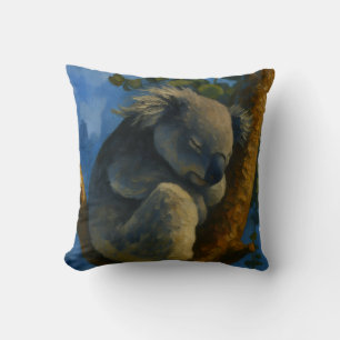 Dreaming in the Eucalyptus – Sleeping Koala Art Cushion