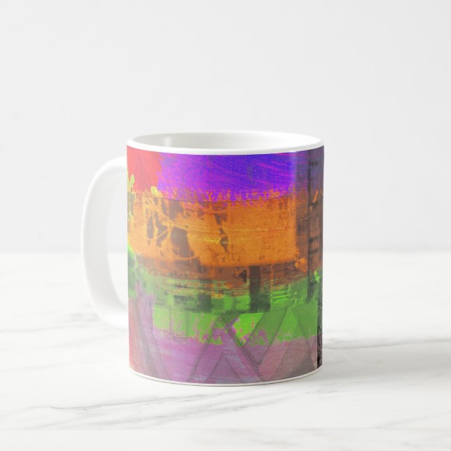 "Dreaming in the Millions" abstract art coffee mug (Front Left)