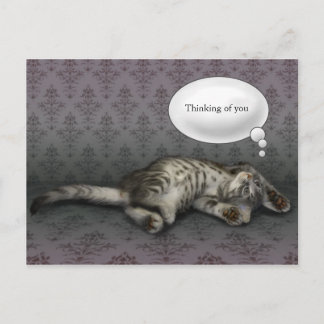 Dreaming kitty, customisable text card