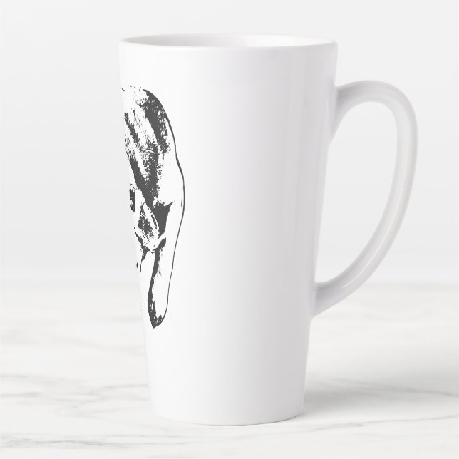 Dreaming Lab – Quiet Top-Down Study Latte Mug (Right)