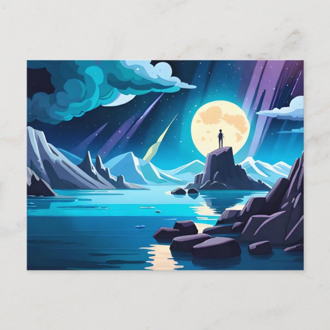 Dreaming — Man by the Sea Postcard (Front)