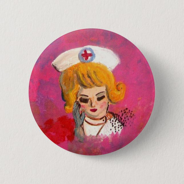 Dreaming Nurse 6 Cm Round Badge (Front)