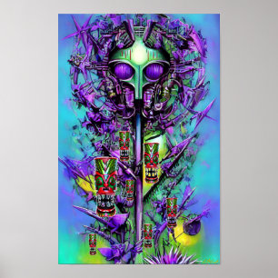 Dreaming of a Freaky Tiki Tree Poster
