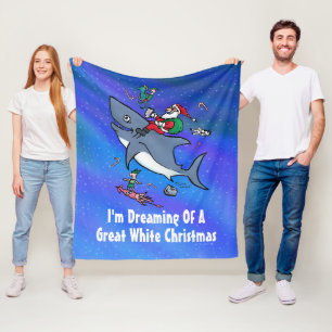 Dreaming Of A Great White Christmas Fleece Blanket
