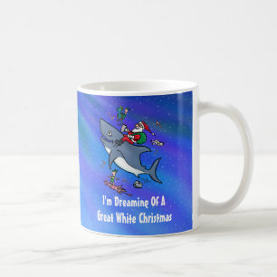 Dreaming Of A Great White Shark Christmas Coffee Mug