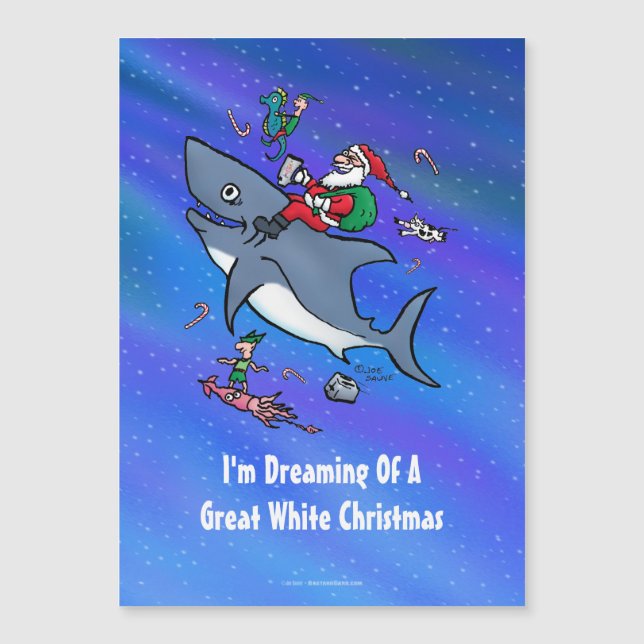 Dreaming Of A Great White Shark Funny Christmas (Front)