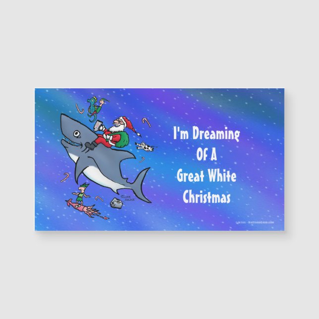 Dreaming Of A Great White Shark Funny Christmas (Front)