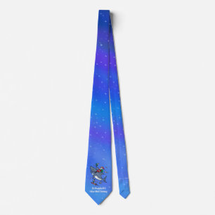 Dreaming Of A Great White Shark Funny Christmas Tie