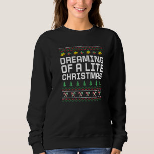 Dreaming of a Lite Christmas Food Xmas Foodie Chri Sweatshirt