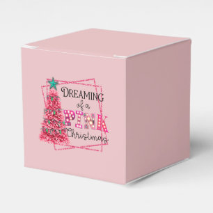 Dreaming Of A Pink Christmas Marquee Lights Favour Box
