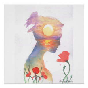 Dreaming of a sunset poster